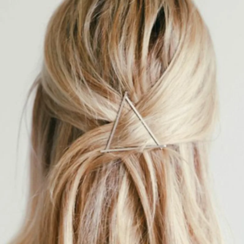 

Europe And The United States Big Exaggerated Triangular Hairpin Geometry Modeling Wholesale Jewelry Hair