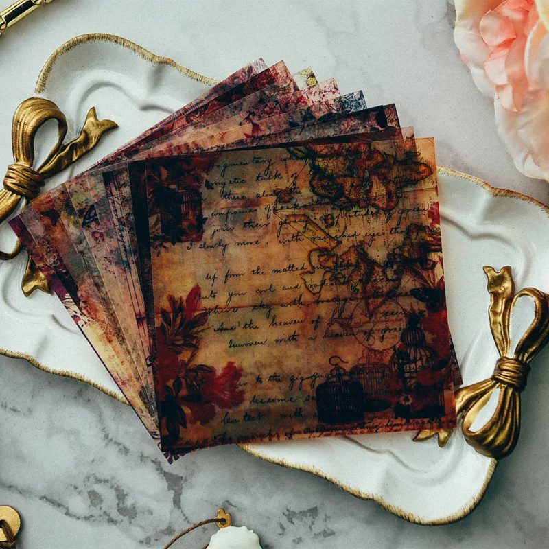 

KLJUYP Vinatge Vellum Stickers for Scrapbooking Happy Planner/Card Making/Journaling Project