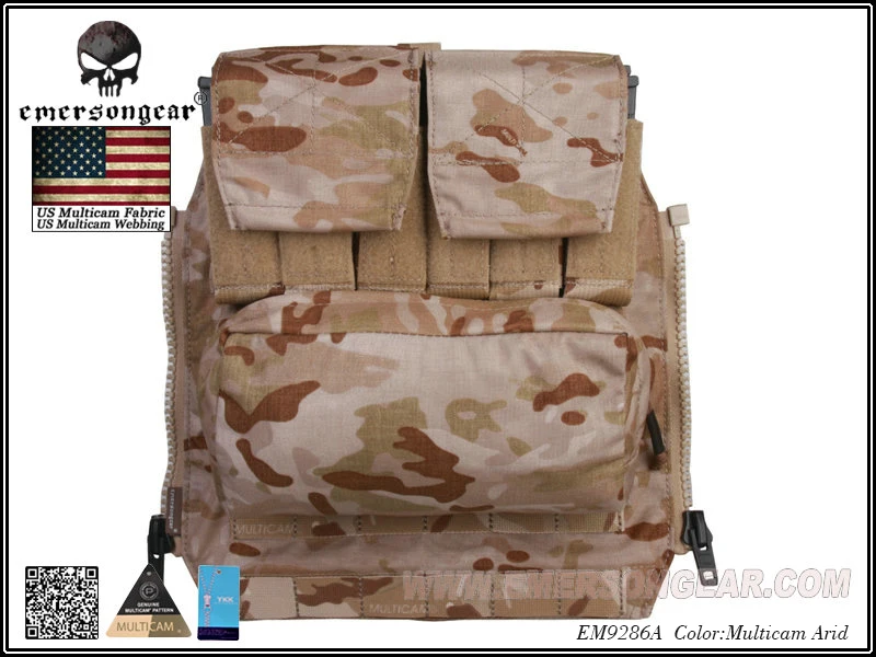 Emerson Back Pack BY ZIP Panel для AVS JPC2.0 CPC тактический жилет аксессуар посылка Multicam Arid EM9286 |