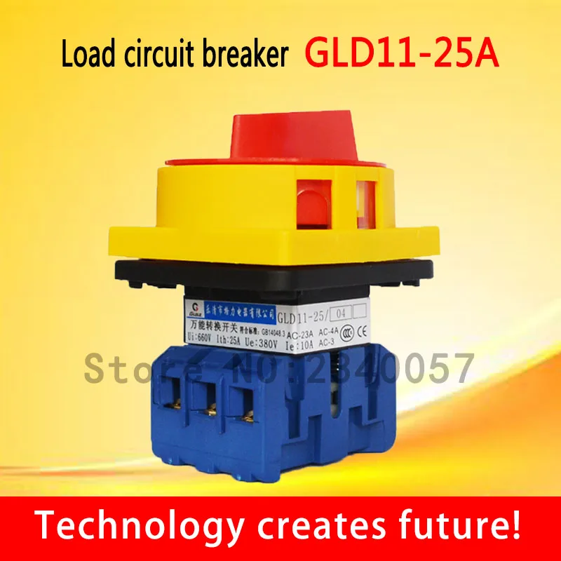 

Load circuit breaker switch GLD11-25A/32A/40A/63A/80A/100A main switch motorized rotary switch pad lock on-off power switch