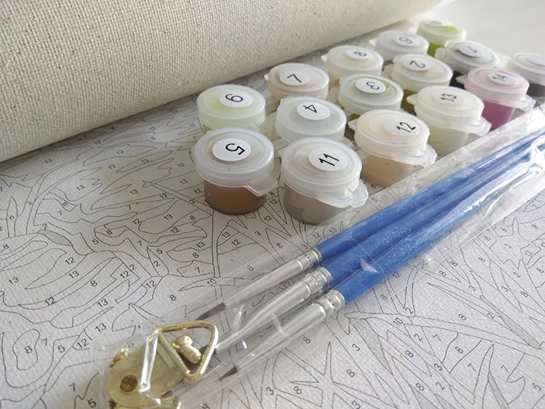 Игрушка Медведь DIY Цифровая живопись маслом по номерам художественное