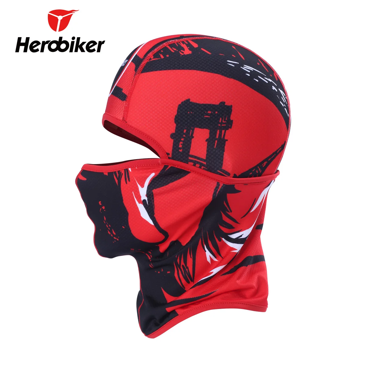 HEROBIKER, красная мотоциклетная маска для лица, лыжная велосипедная маска, Ветрозащитная маска, мотоциклетная Мужская и женская дышащая Балаклава для рыбалки, мотоциклетная маска