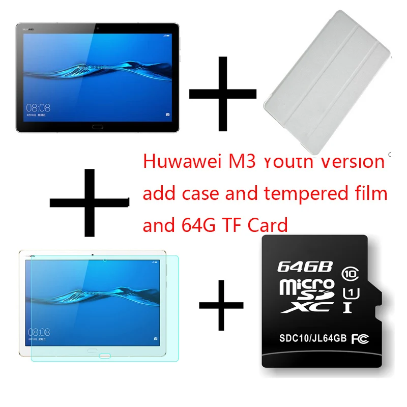 Huawei M3 Lite 8 CPN-W09/CPN-AL00 Tablet PC Snapdragon 435 Восьмиядерный 3 Гб оперативной памяти 32 Гб ПЗУ 8 дюймов 1920*1200 ips Android 7,0 WiFi gps - Комплект: add case and film