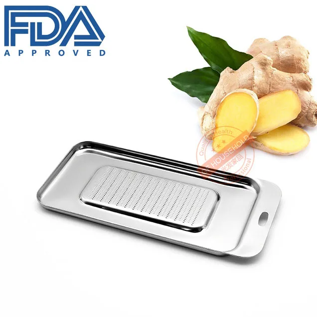 Ginger Grater, Stainless Steel Kitchen Ginger Graters for Garlic, Fruits and Root Vegetables
