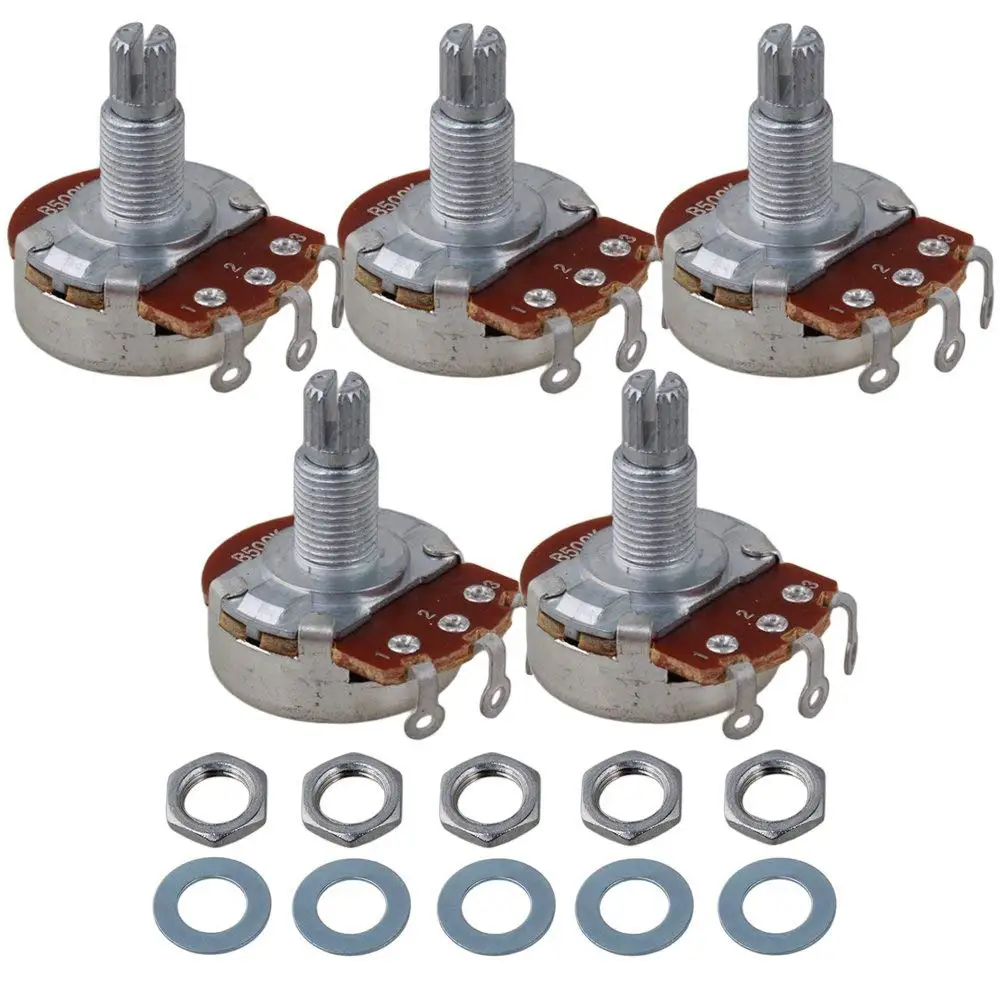 Full Size B500K Pot Split Shaft Potentiometer Tone Pots for Guitar Bass