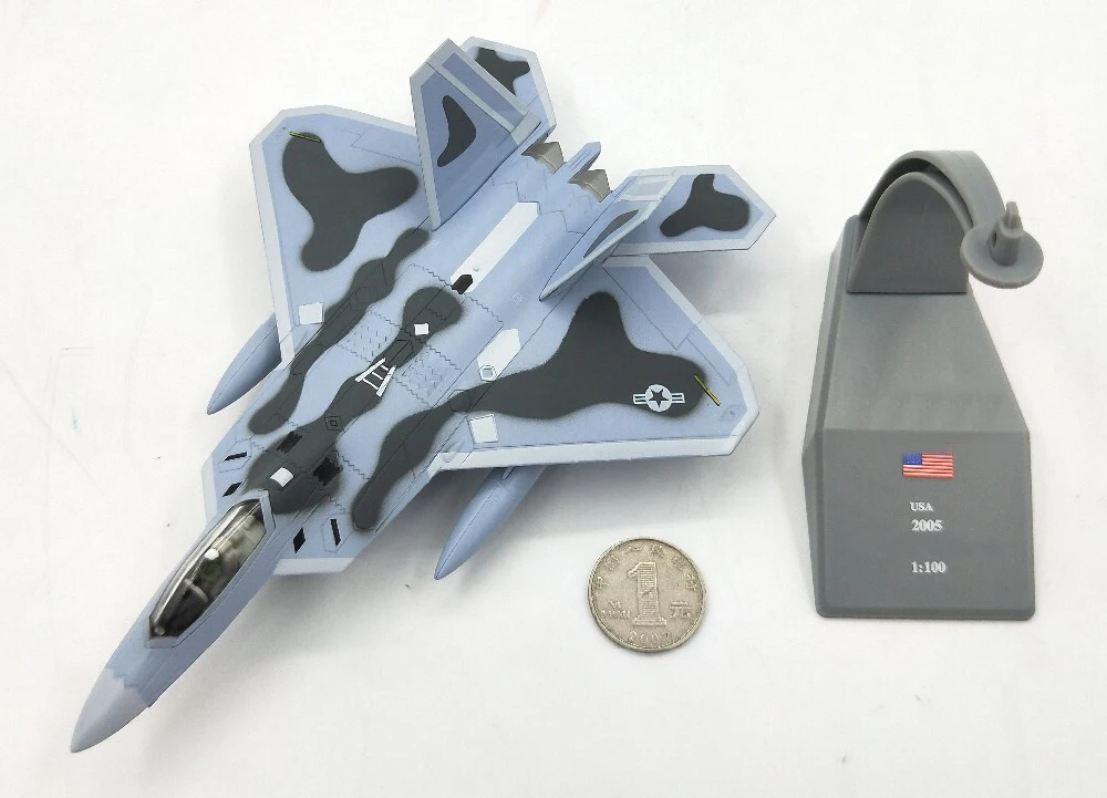 Редкое Специальное предложение 1:100 США Air Force F22 Raptor fighter модель сплав коллекция моделей