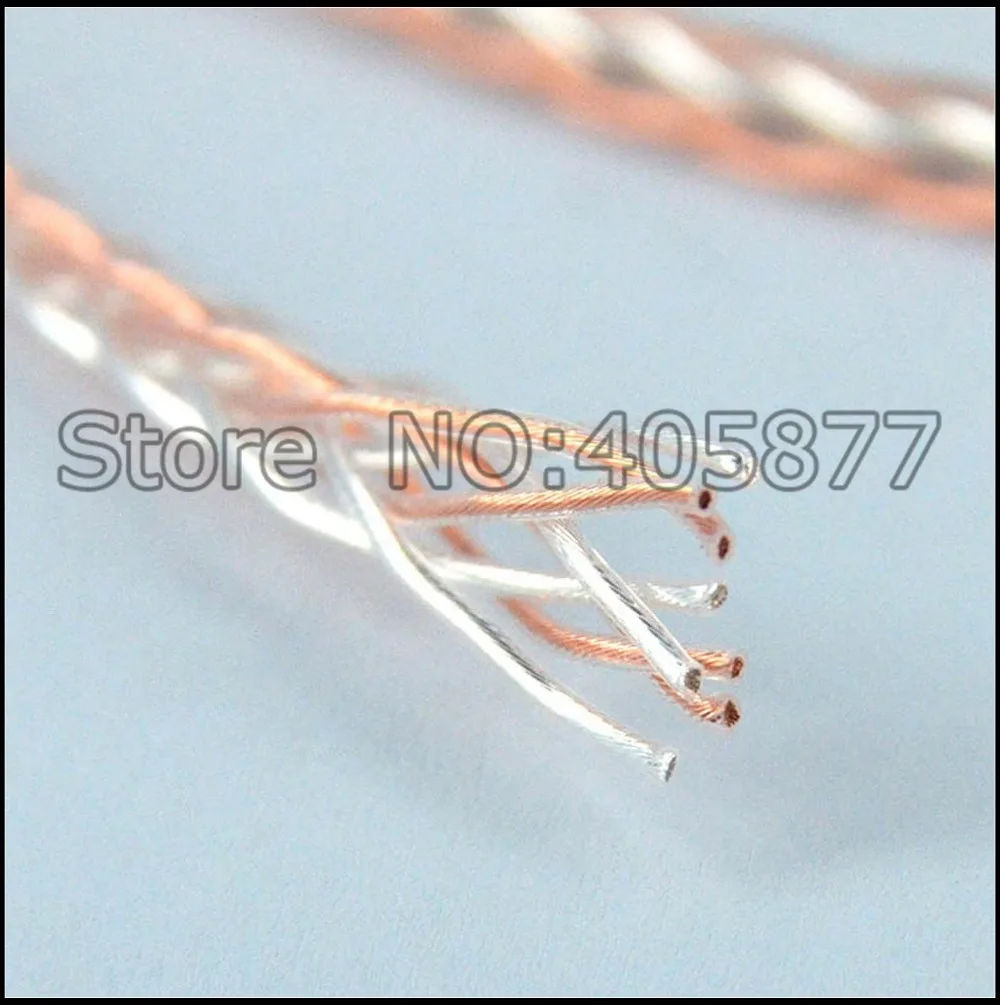 1Meter OCC 8 Core Pure Copper Silver Plated Bulk Cable For HiFi DIY Headphone Upgrated Cable Audio Cable