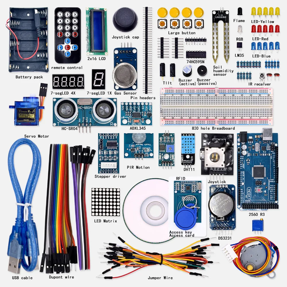Prix pour WeiKedz Livraison gratuite! New Super Starter Kit D'apprentissage pour Arduino Avec MEGA 2560R3 Prix pour WeiKedz Livraison gratuite! New Super Starter Kit D'apprentissage pour Arduino Avec MEGA 2560R3