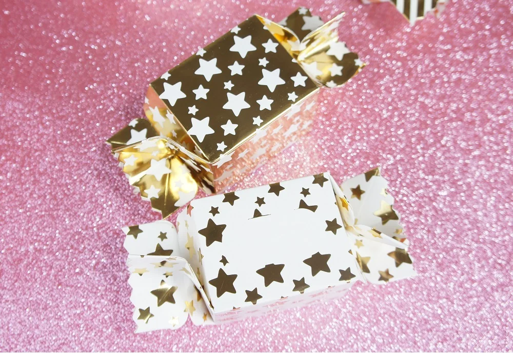 5,8*5,8*7,5 м 12 шт Золотая конфетная форма бумажная коробка для хранения конфет коробки подарочная упаковка коробка для свадебной вечеринки на день рождения многоразовая