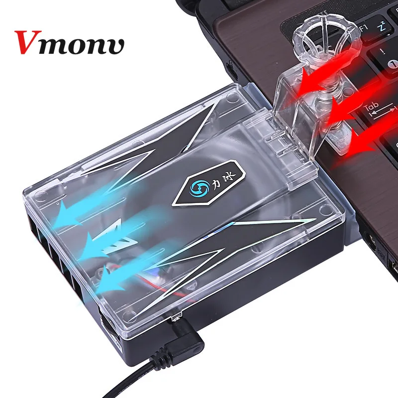 

Vmonv Newest Laptop Cooling Pad Air Suction Extracting Exhaust Cooling Fan USB Cooler for Notebook Computer CPU Hardware Cooling