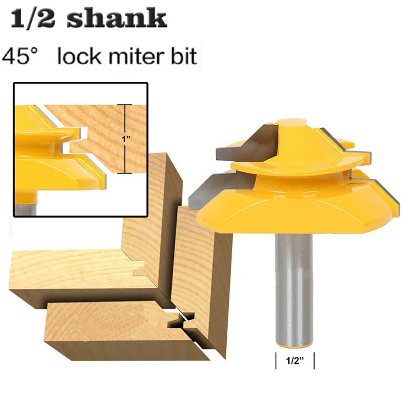 1//4 Schank Fräser Werkzeug für 45 Grad Schloss Mitre Router Bit