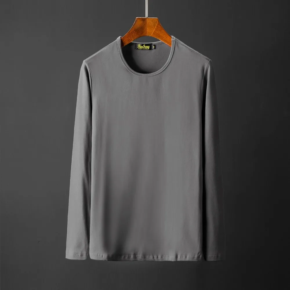 Pullover T Shirt Men Long Sleeve New Fashion 2018 Solid Spring Men's Brand Clothing Casual Slim V-neck Cotton T shirt Homme Tees (6)