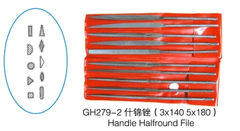 

2014 3*140mm 10pcs/lot GH279-2 handle halfround files goldsmith Tools,jewelry tools and machine,jewelry files