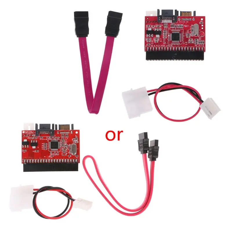 

2019 New 2 In 1 IDE TO SATA/SATA TO IDE Converter Adapter 40pin + Cable for ATA HDD DVD