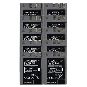 

10PCS 2500mAh ENEL9 EN-EL9 EN-EL9a EN EL9a EN EL9 High Capacity Camera Battery For Nikon EN-EL9a D40X D5000 D60 D3000 D40