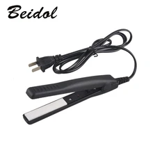 Профессиональный мини-дорожный Черный Керамический выпрямитель для волос, утюжок для выпрямления волос, утюжок для укладки волос, инструмент для ухода за волосами