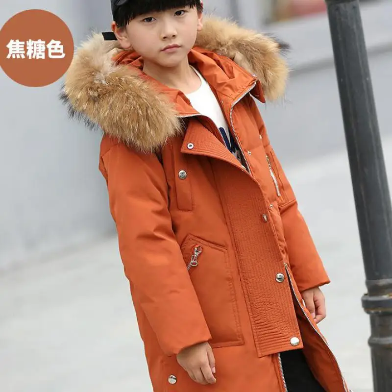 2018 New Boys Winter Long Down Jackets Outerwear Coats Fashion Big Real Fur Collar Thick Warm White Duck Down Coats Snowsuit 12 цена 2018 New Boys Winter Long Down Jackets Outerwear Coats Fashion Big Real Fur Collar Thick Warm White Duck Down Coats Snowsuit 12 цены онлайн