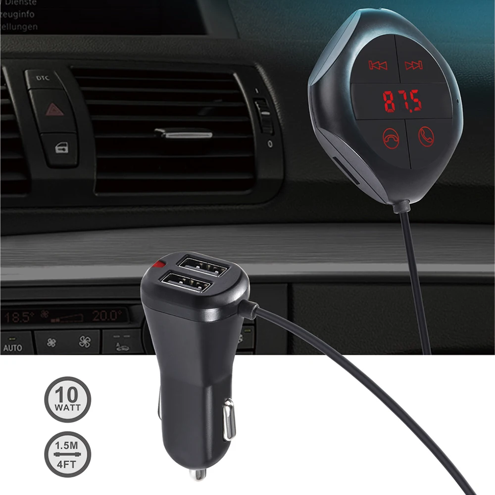Fm передатчик громкой связи автомобильный комплект Dual Порты usb автомобильное