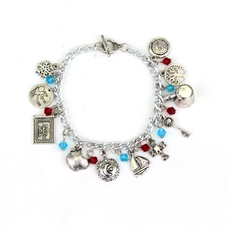 

Once Upon a Time Jewelry Multi-Pendants Bracelets Female Wrist band Bracelet Metal Chain Bangle a bracelet for Women Girls gift