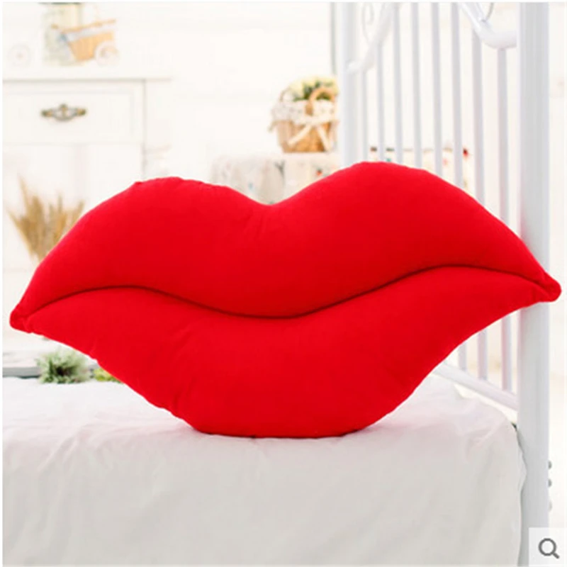 Creative cute gift plush pillow soft stuffed poop cushions red pink lips decorative for chair home hotel bar living room toy kid 4