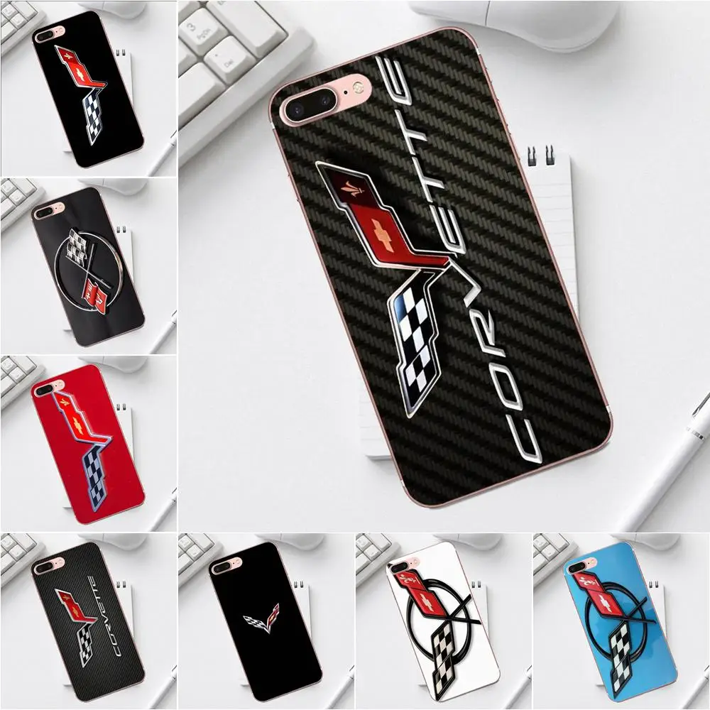 

Qdowpz Soft Covers Capa For iPhone 4 4S 5 5C SE 6 6S 7 8 Plus X XS Max XR Galaxy A3 A5 J1 J3 J5 J7 2017 For Corvette Logo
