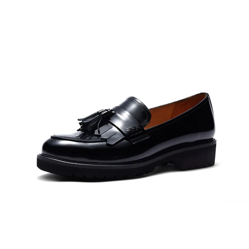 Womens New Loafer Shoes Ladies Leather Work Pump School Shoe Classic