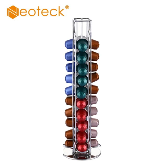 Best Price Neoteck Coffee Pod Holder 40 Pods Rotating Dispenser coffee Capsule Dispensing Stand Rack capsule Storage Filter for Nespresso Best Price Neoteck Coffee Pod Holder 40 Pods Rotating Dispenser coffee Capsule Dispensing Stand Rack capsule Storage Filter for Nespresso