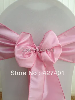 

Hot Sale Pink Taffeta Chair Sash For Wedding Event & Party Decoration