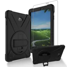 Детский чехол для samsung Tab A A6, 10,1 дюймов, P580, P585, силиконовая прочная Противоударная подставка, чехол с ремешком на руку, чехол для планшета+ ручка