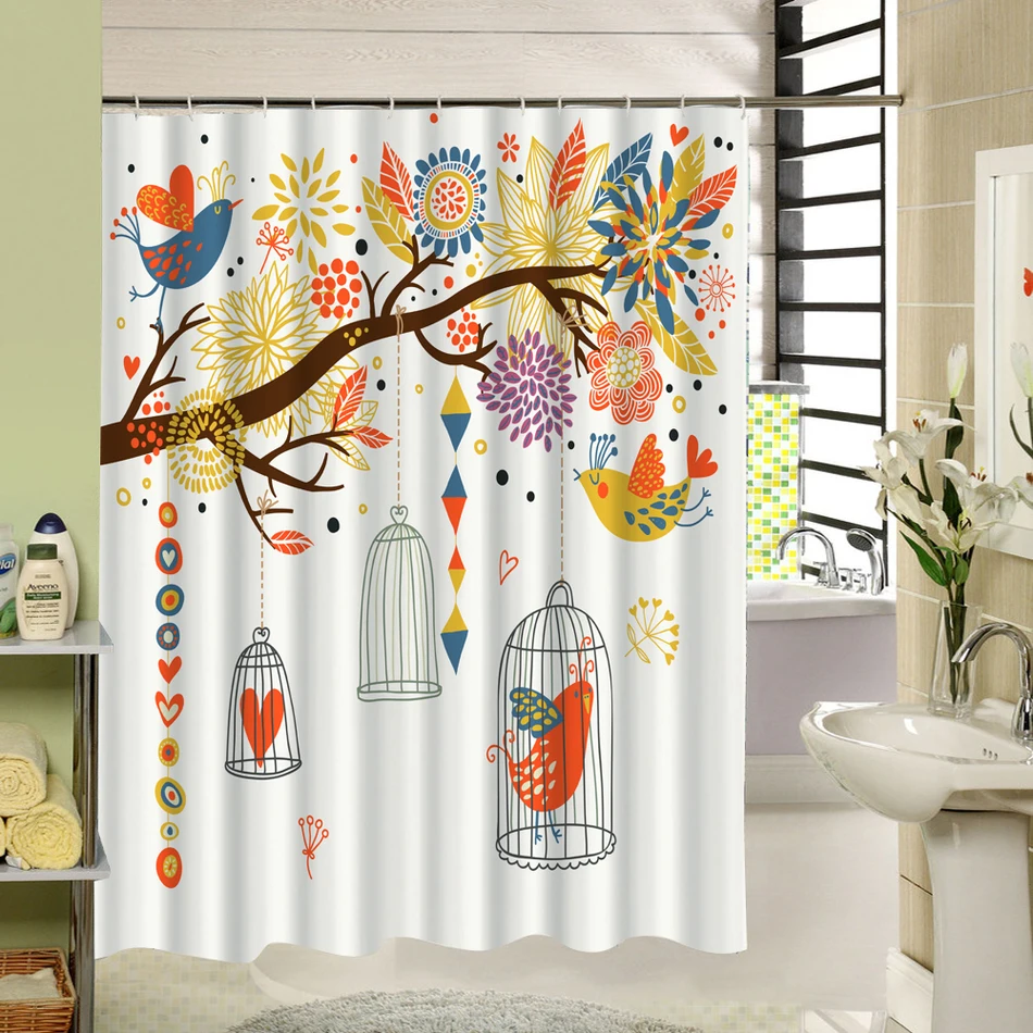 water resistant cloth shower curtain