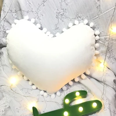 Мягкий диван автомобиль в форме сердца в форме звезды пледы диванная подушка под спину в детской комнате декорация Рождественский подарок - Цвет: white heart