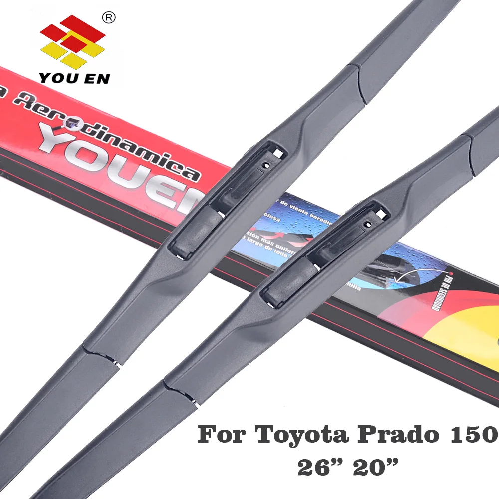 YOUEN Windshield Wiper Blades For Toyota Prado 150 2009 Onwards Pair 26