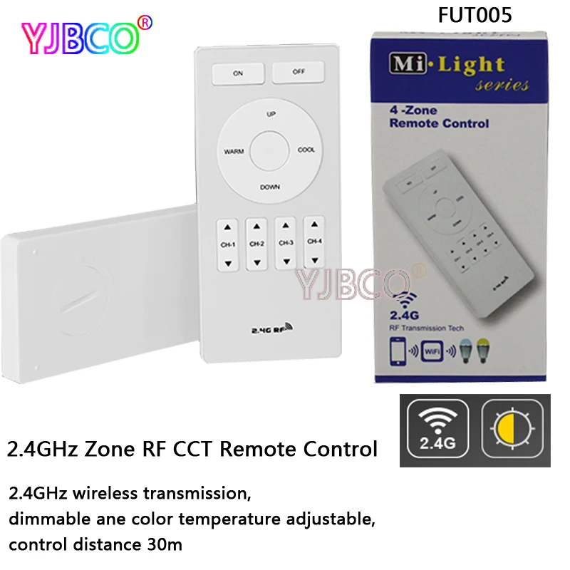 

FUT005 Milight 2.4G 4 Zone 4zone RF CCT Remote Control brightness adjustable controller dimmer for led bulb