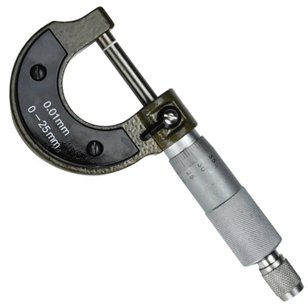 

Outside Micrometer 0-25mm 0.01mm Caliper Thickness Gauge Precise Metal Metric Measuring Analysis Tools for Machinists Jewelers