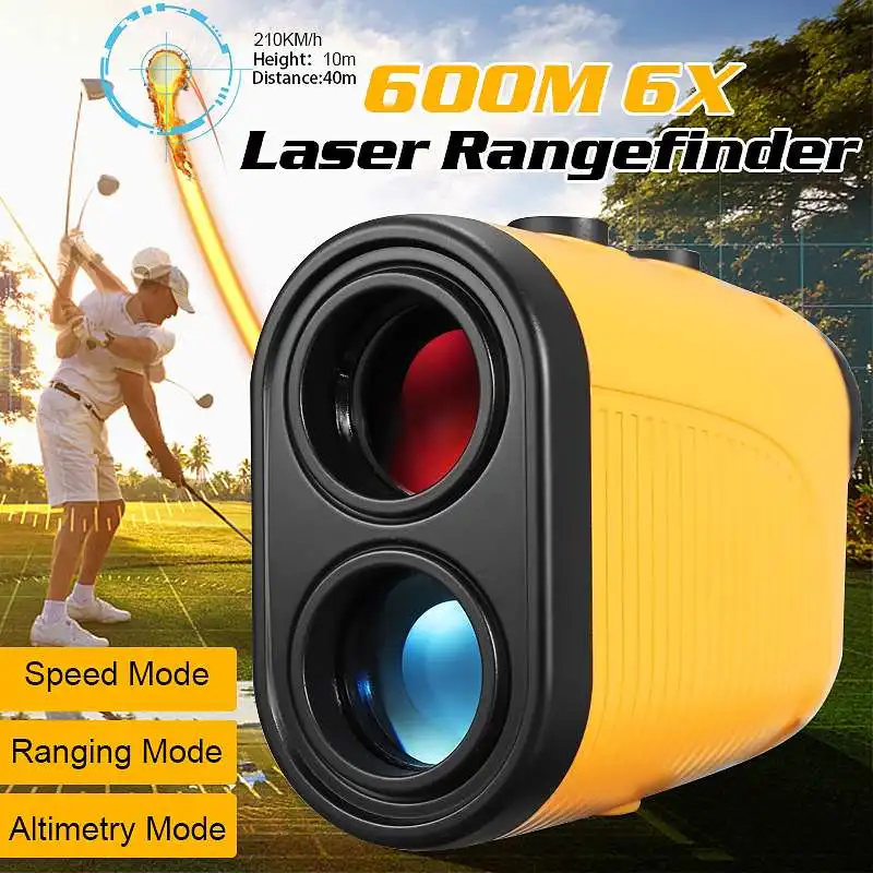 

Golf Rangefinder Rechargeable 600M Waterproof Dustproof Digital Laser Range Finder 6X Magnification 3 Modes Eyepiece Focu Angle