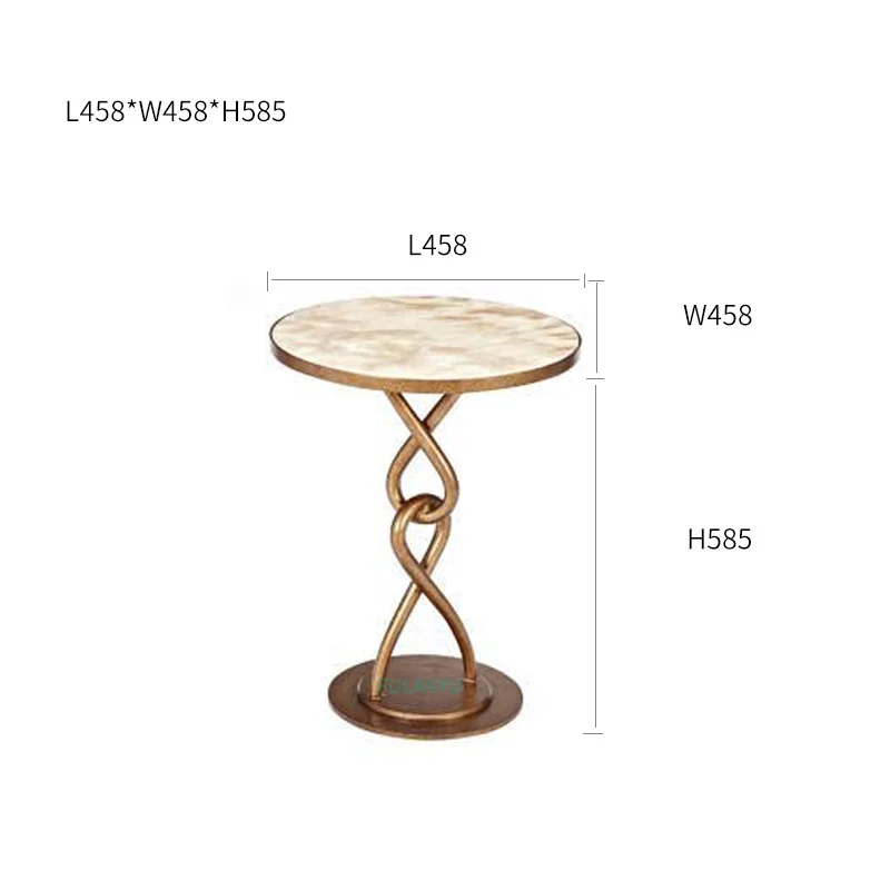 Twisted round coffee table American retro style simple style fashion Twisted round coffee table American retro style simple style fashion