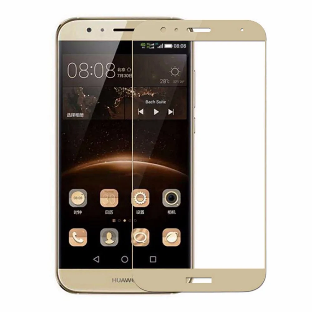 3D закаленное стекло с изогнутыми краями для Huawei Ascend G8 G7 Plus 5 &quotПолное покрытие