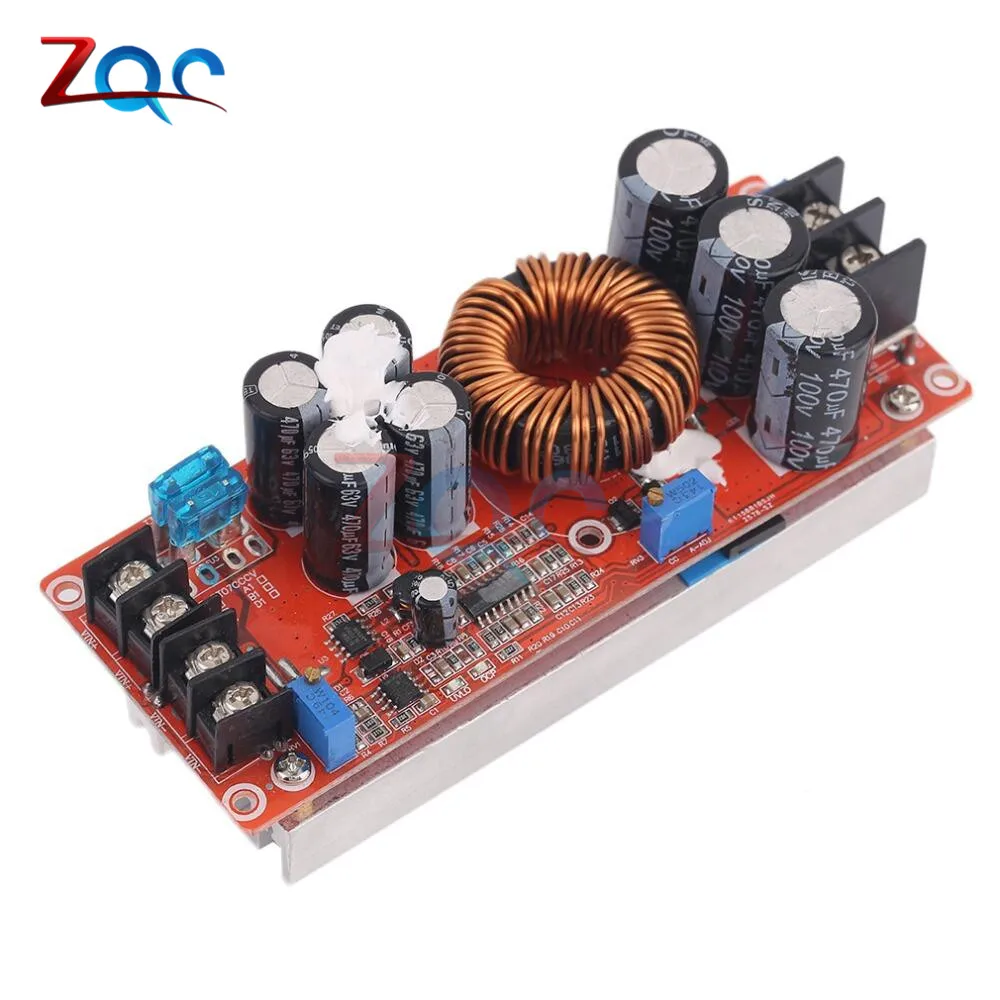 Профессиональный DC 20A 1200W DC DC повышающий преобразователь питания 8 60V 12V Шаг до 12 83V 24V 48V с теплоотводом|Трансформаторы| | АлиЭкспресс