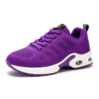 Г., модные корейские черные и красные женские кроссовки на платформе, белые кроссовки с дышащей сеткой, амортизирующая повседневная обувь женская обувь, tenis feminino - Цвет: 819 Purple