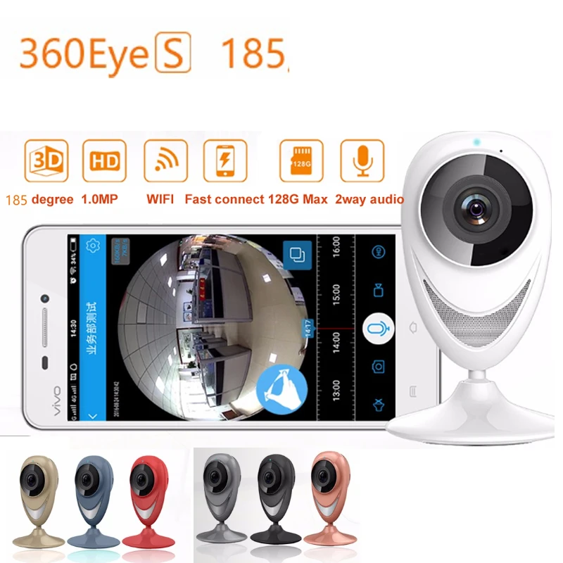 

EC8-G6 185degree lens Panoramic Camera 360eye S WiFi camera 1.3MP HD720P baby monitor Wireless IP camera Night Vision P2P Camera