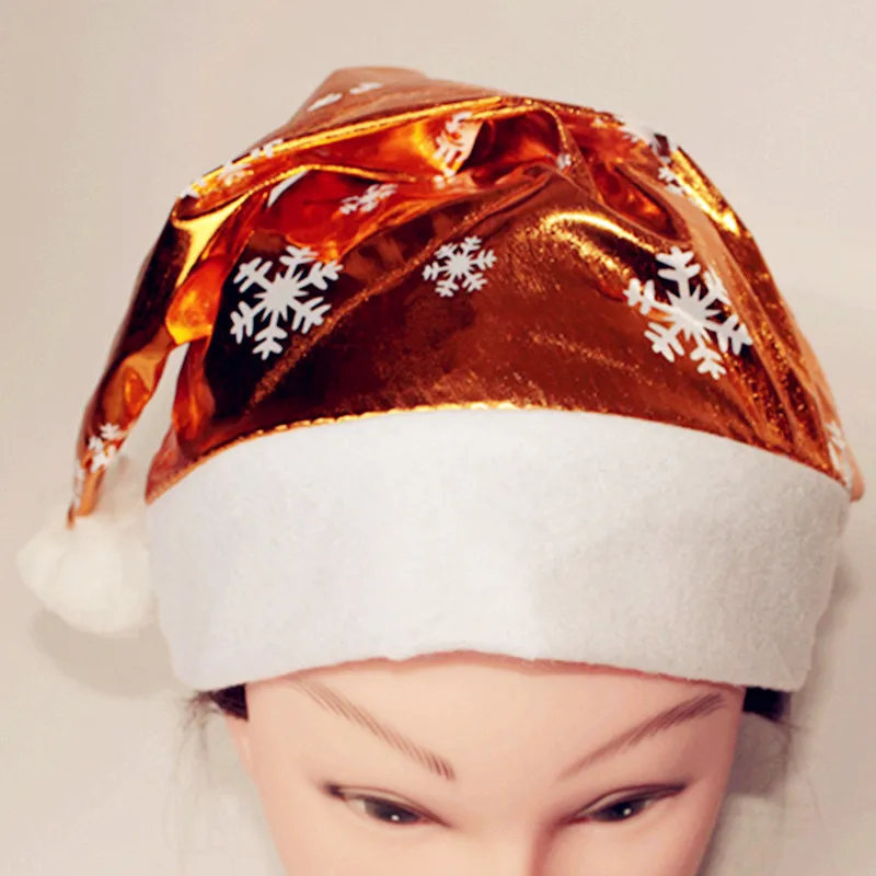 1 шт. Рождество Санта Клаус Шапки Золото Синий Малиновый шапки для взрослых и детей Рождество Новое поступление на год подарки домашние вечеринок