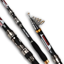 MANBA CARBON Fiber Fishing Rod Telescopic spinning rods 2 1m 2 4m 2 7m 3 0m