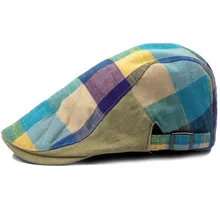 Модные клетчатые кепки унисекс Англия Стильный Берет Головные уборы для мужчин и женщин солнцезащитная Кепка верхняя Повседневная шапка регулируемые boina feminina