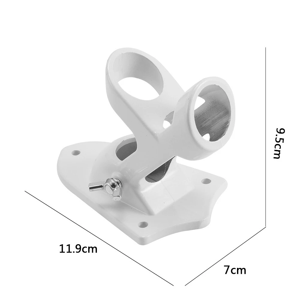 Регулируемый флагодержатель Алюминиевый настенный кронштейн флагодержатель белый 2 угол многофункциональный держатель флагодержатель s ветрового стекла база - Цвет: Белый