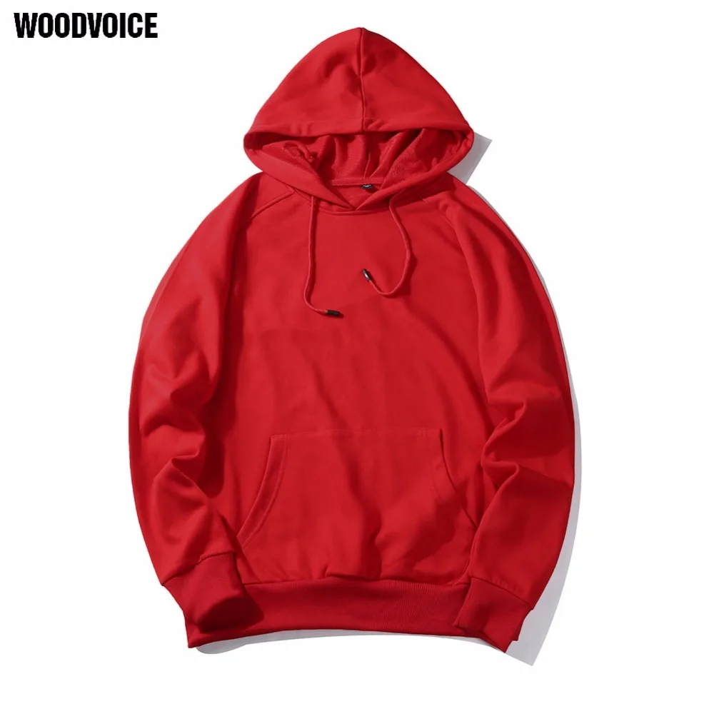 Brand Woodvoice Thin Casual Hoodies Men Hoodies Sweatshirts Slim