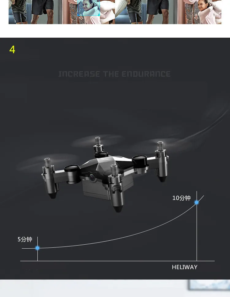 Мини-беспилотный летательный аппарат мини складной четырехосный самолет запасная камера высокой четкости аэрофотосъемка Игрушки для мальчиков