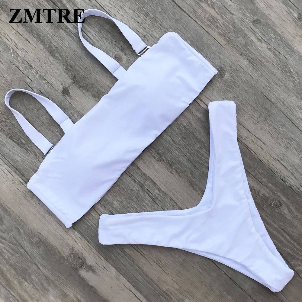 ZMTREE комплект бикини 2018 Летний новый купальный костюм короткий топ женский