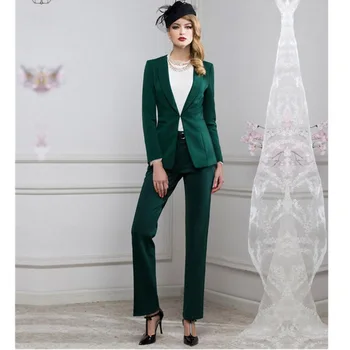 

Women Pant Suits Women suit fashion professional OL dress business formal suit jacket + pants high quality custom women's suit