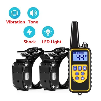 

Remote Shock Collar 800M for Large Or Small Dogs IPX7 Waterproof Dog Training Collar,99 Levels Vibrate and Shock,USB Charging