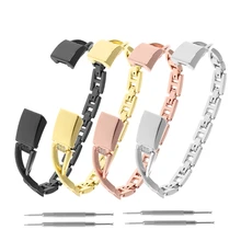 OOTDTY Сменные Металлические x-образные ремешки часы браслет на запястье для Fitbit Alta Смарт носимые аксессуары